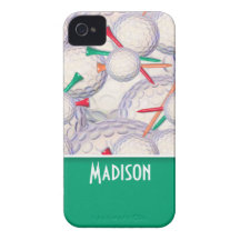 Cute Golf Balls & Tees Pattern iPhone 4 Cover