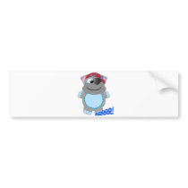 Cute Goofkins hippo pirate Bumper Stickers