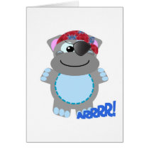 Cute Goofkins hippo pirate Greeting Cards