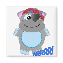 Cute Goofkins hippo pirate Fridge Magnets