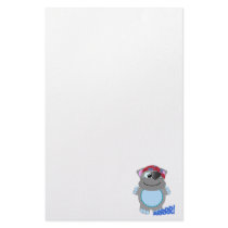 Cute Goofkins hippo pirate Stationery Paper