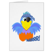 Cute Goofkins pirate bluebird Card