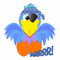 Cute Goofkins pirate bluebird Photo Cutout