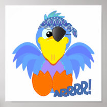 Cute Goofkins pirate bluebird Posters