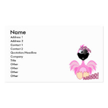 Cute Goofkins pirate flamingo Business Card