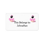 Cute Goofkins pirate flamingo Custom Address Labels