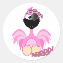Cute Goofkins pirate flamingo Sticker