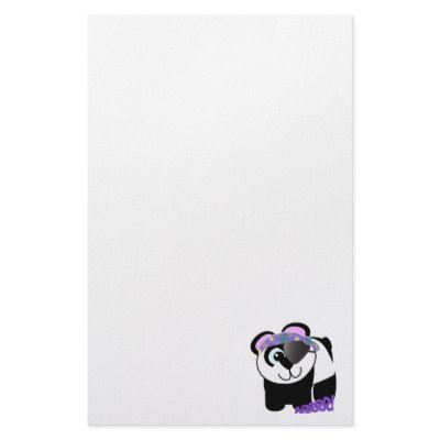 Cute Goofkins pirate panda Stationery Paper by doonidesigns