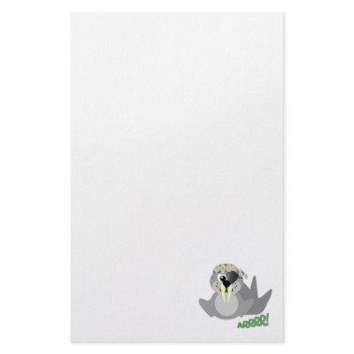 Cute Goofkins pirate walrus Stationery Paper by doonidesigns