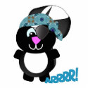 Cute Goofkins skunk pirate photo sculptures
