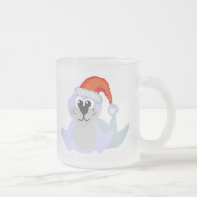 Cute Goofkins Xmas baby seal santa Mugs