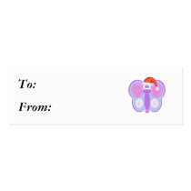 Cute Goofkins Xmas butterfly santa Business Card Template