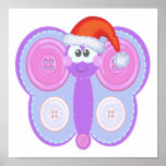 Cute Goofkins Xmas butterfly santa Posters