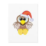 Cute Goofkins Xmas owl santa Post Card
