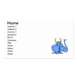 Cute Goofy Blue Dragon Business Card Templates