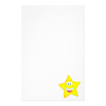 cute goofy star cartoon smiley stationery