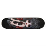 Cute Goth Girl Black Skateboard