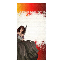 Cute Gothic fairy Custom Photo Card