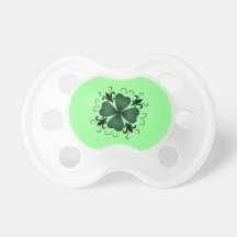 Cute gothic shamrock St. Patrick's day for baby Pacifiers