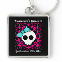 Cute gothic skull birthday keepsake sweet 16