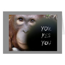 Cute Great Ape New Address Greeting Card