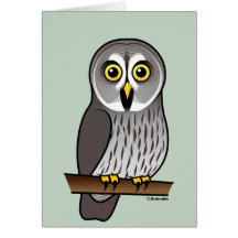 Cute Great Grey Owl Card