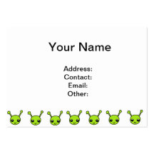 Cute Green Aliens Business Card