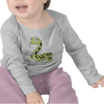 Cute Green Anaconda Snake Cartoon