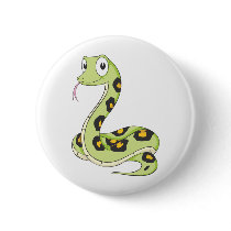 Cute Green Anaconda Snake Cartoon