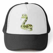 Cute Green Anaconda Snake Cartoon