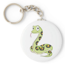 Cute Green Anaconda Snake Cartoon