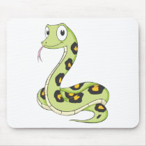 Cute Green Anaconda Snake Cartoon