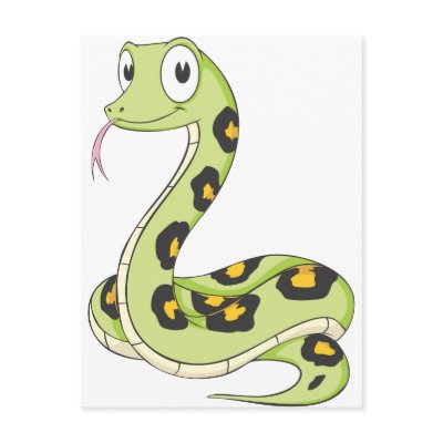 Cute Green Anaconda Snake Cartoon by graphicdesigner