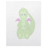 Cute Green And Purple Dragon letterhead