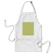 Cute Green and White Polka Dots Pattern Gifts Apron