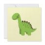 Cute Green Dinosaur Personalized Invitation