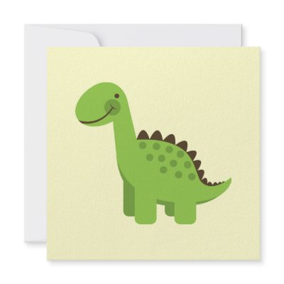 Cute Green Dinosaur Personalized Invitation by ne1512BLVD