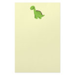 Cute Green Dinosaur Personalized Stationery