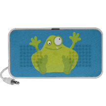Cute Green Monster Doodle Speaker