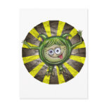 Cute Green Monster Postcard