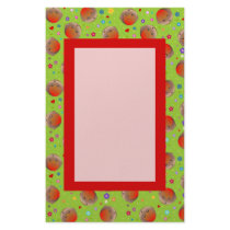 Cute Green Robin Red Breast Pattern note paper Personalized Stationery