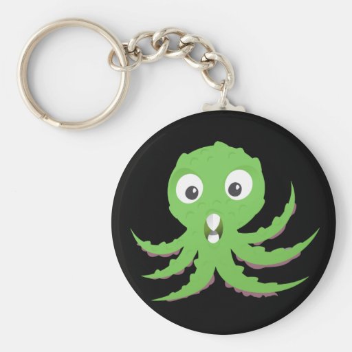 Cute Green Sea Monster Keychains