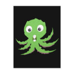 Cute Green Sea Monster postcards