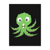 Cute Green Sea Monster Post Card