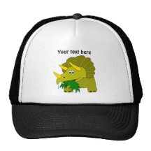 Cute Green Triceratops Cartoon Dinosaur Mesh Hat