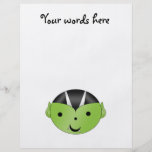 Cute green vampire flyer design