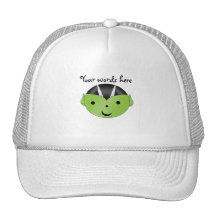 Cute green vampire mesh hat
