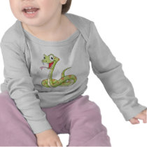 Cute Green Viper Snake Cartoon Shirt