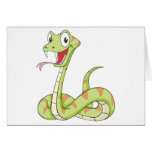 Cute Green Viper Snake Cartoon Shirt cards