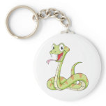 Cute Green Viper Snake Cartoon Shirt Key Chain